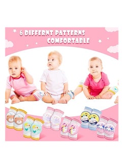 SYOSI Baby Knee Pads, Crawling Anti-Slip Baby Knee Protectors, Breathable Toddlers Kneepads, Baby Accessories for Baby Boys Girls, 0-3 Years Old, 6 Pairs  - Image 5