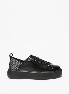 Celeste Women's Embellished Lace-Up Low Ankle Sneakers  - Image 1