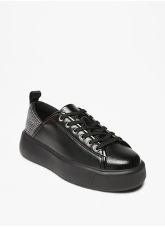 Celeste Women's Embellished Lace-Up Low Ankle Sneakers  - Image 2