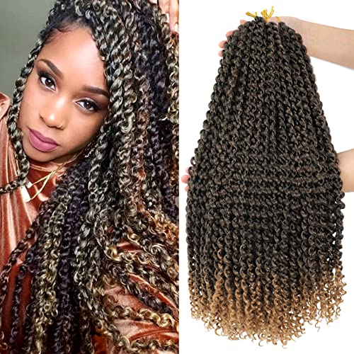 Dansama Passion Twist Hair Water Wave Braiding Hair for Butterfly Style Crochet Braids Bohemian Hair Extensions (22inch (Pack of 7), T1B/27) - Image 1