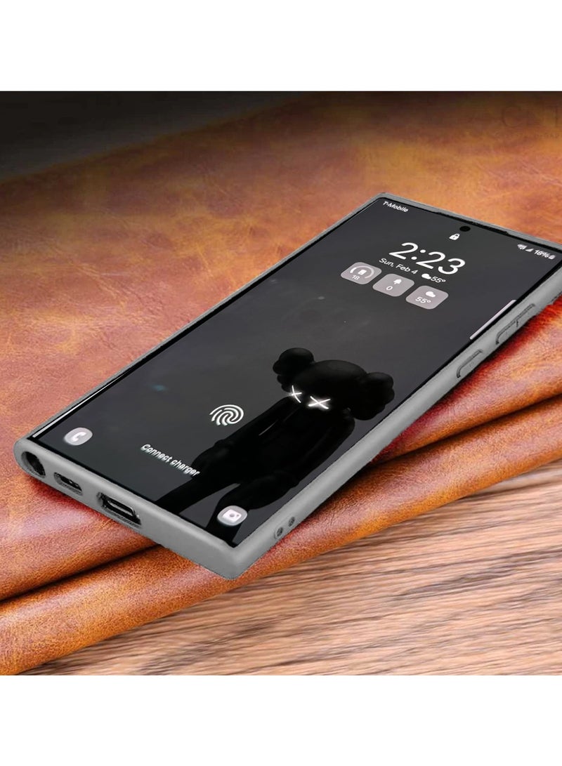 Wtech Samsung Galaxy S25 Ultra 2025 Silicone TPU with Card Holder Case Cover - Grey - Image 2