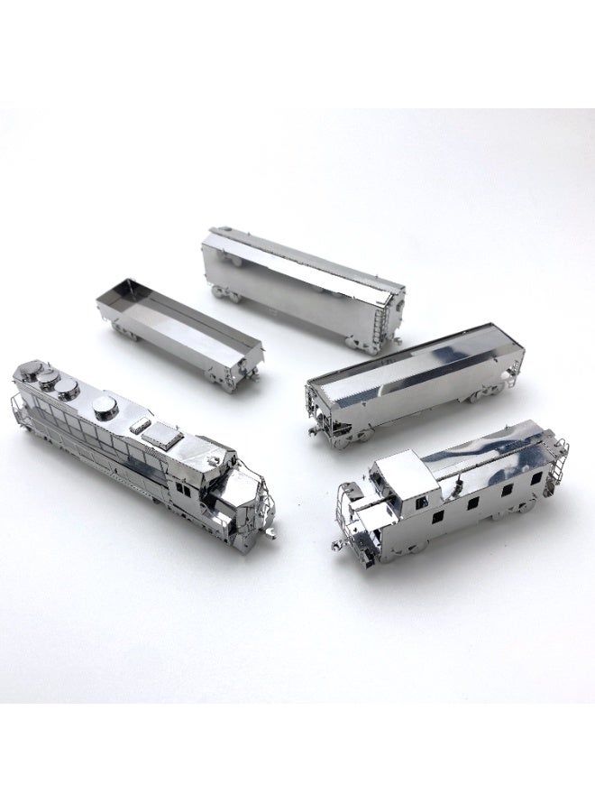 3D metal jigsaw puzzles, train model kits, high-difficulty DIY assembly desktop decorations - Image 4