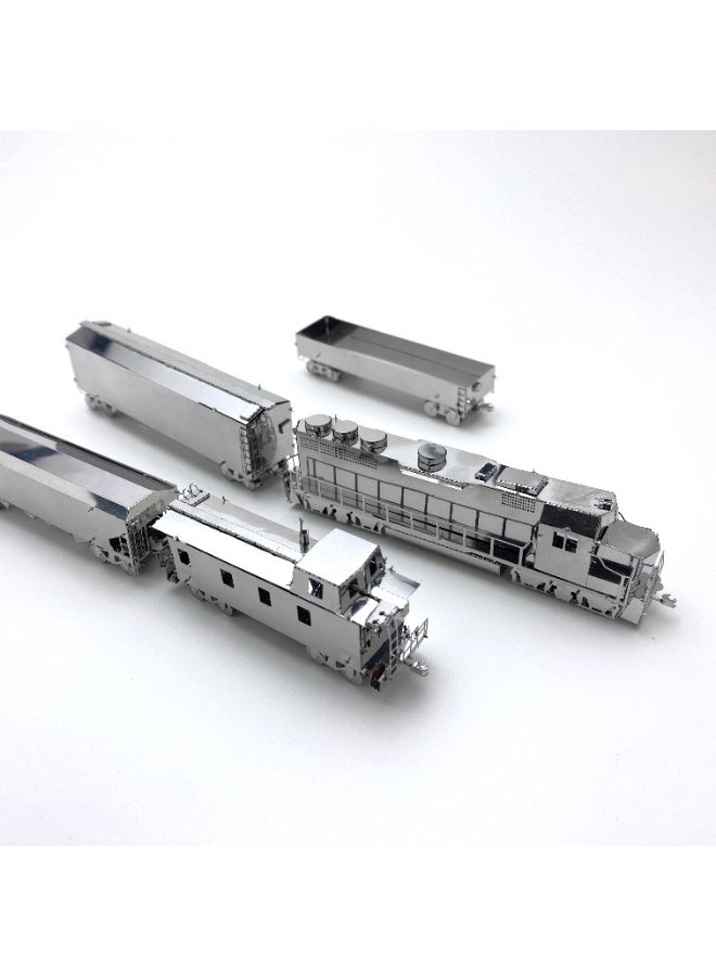 3D metal jigsaw puzzles, train model kits, high-difficulty DIY assembly desktop decorations - Image 5