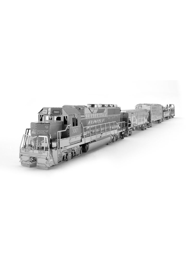 3D metal jigsaw puzzles, train model kits, high-difficulty DIY assembly desktop decorations - Image 1