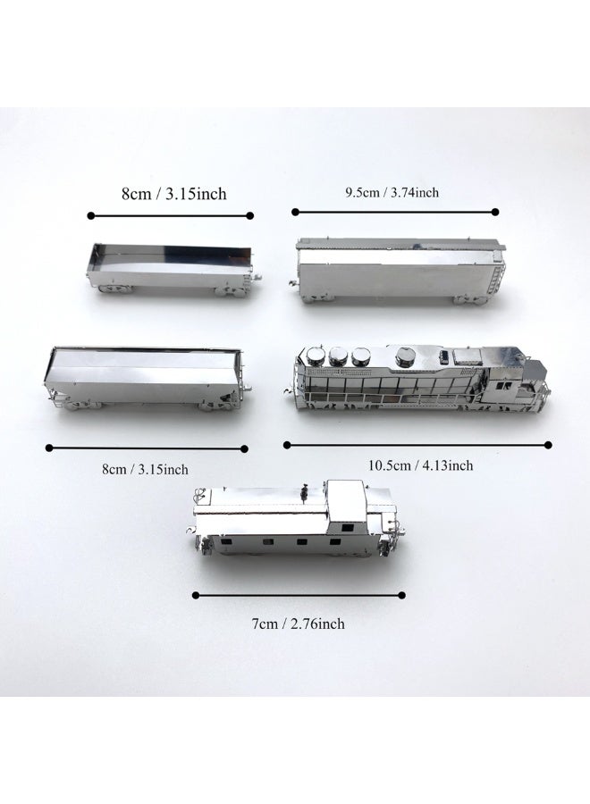 3D metal jigsaw puzzles, train model kits, high-difficulty DIY assembly desktop decorations - Image 3