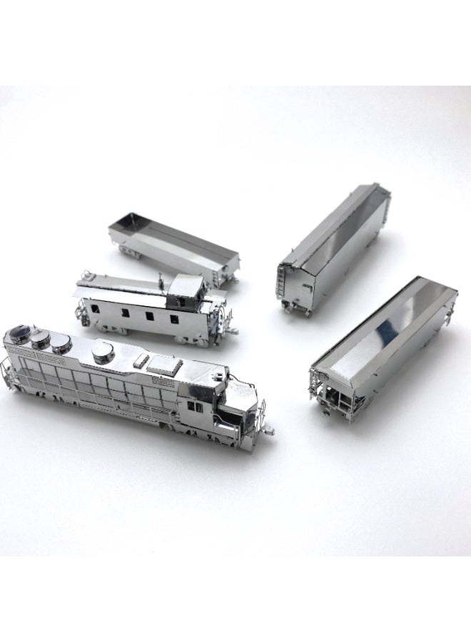 3D metal jigsaw puzzles, train model kits, high-difficulty DIY assembly desktop decorations - Image 2