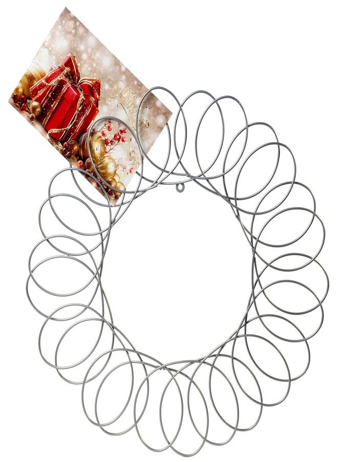 ريد كو. حامل بطاقات عيد الميلاد من المعدن الفضي من ريد كو. - يُثبت على الحائط - قطر 17 بوصة - Image 2