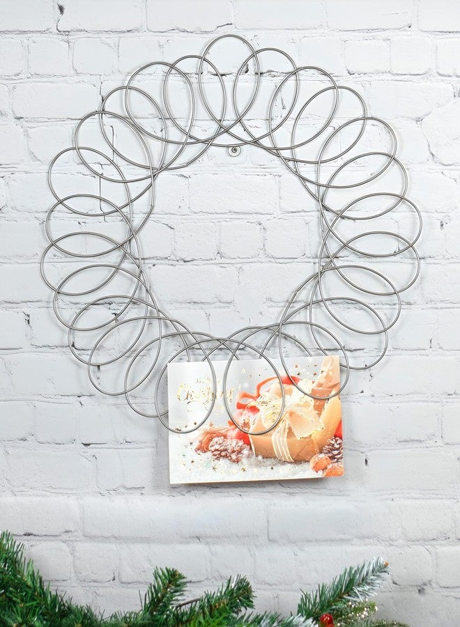 ريد كو. حامل بطاقات عيد الميلاد من المعدن الفضي من ريد كو. - يُثبت على الحائط - قطر 17 بوصة - Image 3