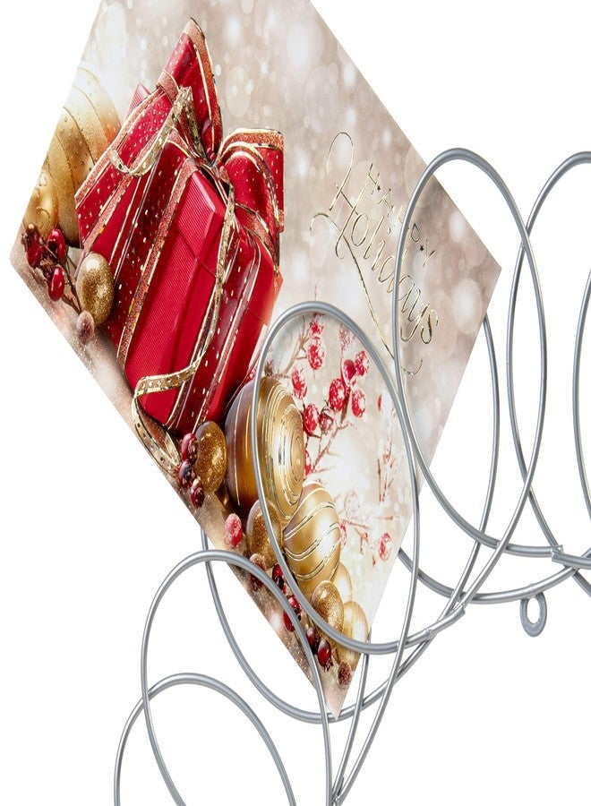 ريد كو. حامل بطاقات عيد الميلاد من المعدن الفضي من ريد كو. - يُثبت على الحائط - قطر 17 بوصة - Image 4