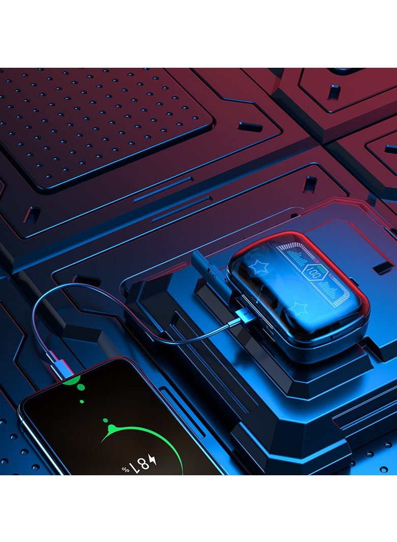 New Bluetooth headset noise reduction mechanical metal feel low latency wireless sports headset - Image 3