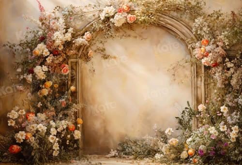 Kate Flower Wall Backdrops Arch Pregnant Wedding Party Supplies Photo Shoot Portrait Photo Background, 7x5ft - Image 2