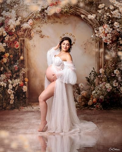 Kate Flower Wall Backdrops Arch Pregnant Wedding Party Supplies Photo Shoot Portrait Photo Background, 7x5ft - Image 3
