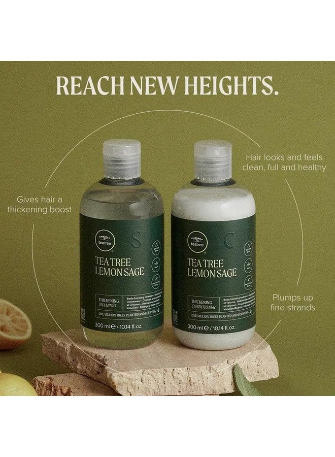 Tea Tree Lemon Sage Thickening Shampoo, Builds Body + Boosts Volume, For Fine Hair, 33.8 fl. oz. - Image 3