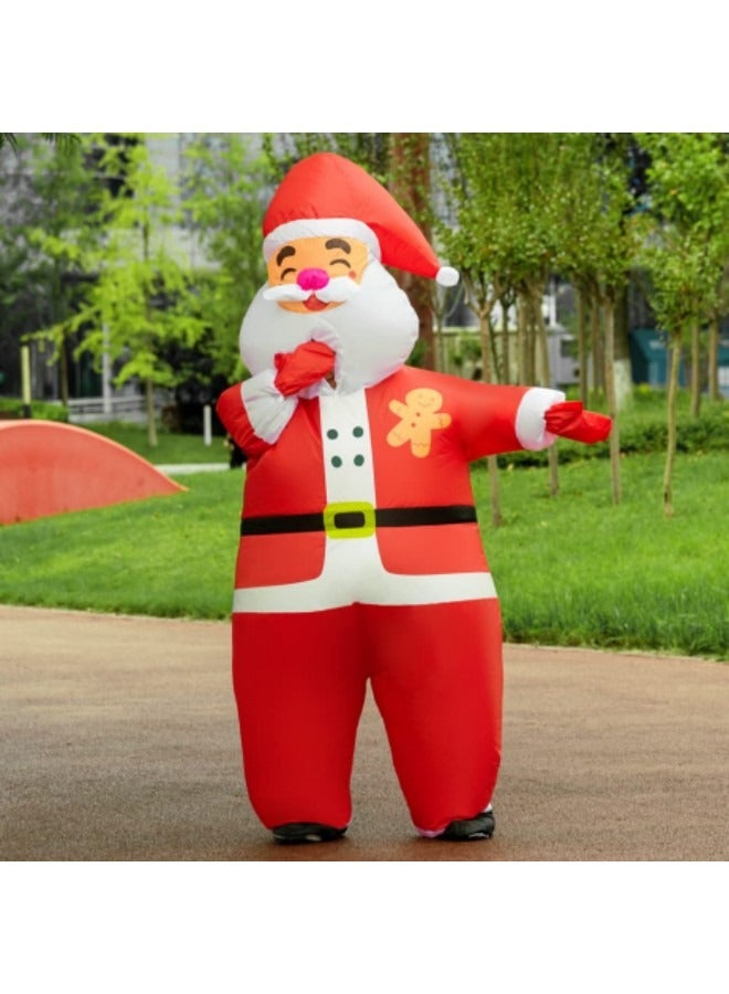 GGEROU بدلة رجل الثلج القابلة للنفخ، بدلة عيد الميلاد القابلة للنفخ، بدلة مهرجان عيد الميلاد للبالغين 150-190 سم - Image 5