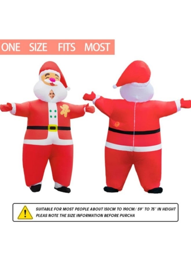 GGEROU بدلة رجل الثلج القابلة للنفخ، بدلة عيد الميلاد القابلة للنفخ، بدلة مهرجان عيد الميلاد للبالغين 150-190 سم - Image 4