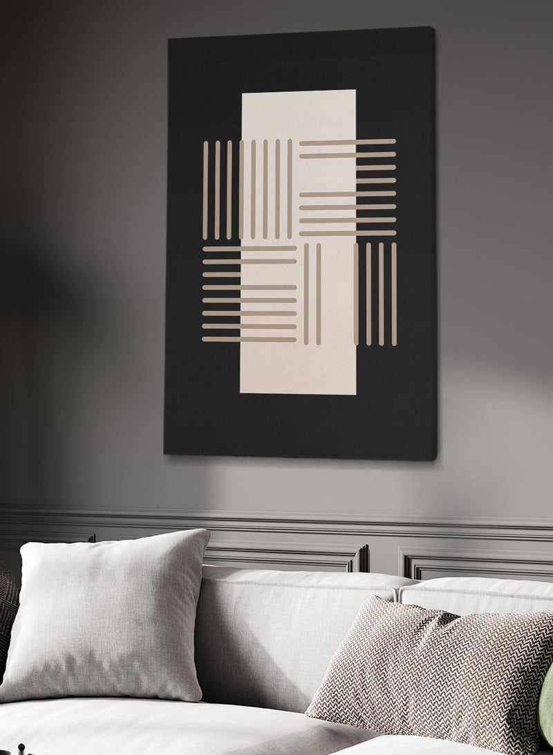 LOWHA Framed Canvas Wall Art Stretched Over Wooden Frame with Abstract Painting - Image 2