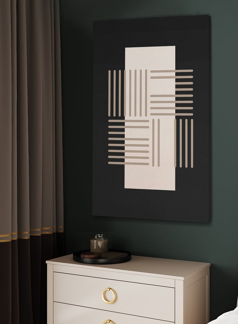 LOWHA Framed Canvas Wall Art Stretched Over Wooden Frame with Abstract Painting - Image 3