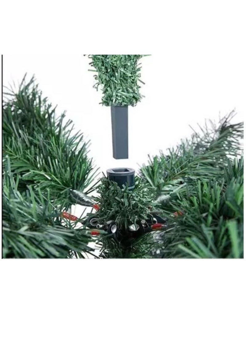 Generic Artificial Green Pine Christmas Tree with snow powder 310 tips with metal stand  (7 feet/210cm )  - Image 5