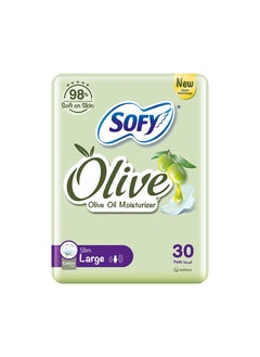 Sofy Olive Sanitary Pads With Wings Slim Large 29 cm 30 Pcs  - Image 1