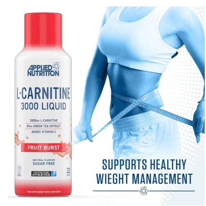 appliednutrition Applied Nutrition L-Carnitine 3000 Liquid Fruit Burst 480ml, 32 Servings - Image 2
