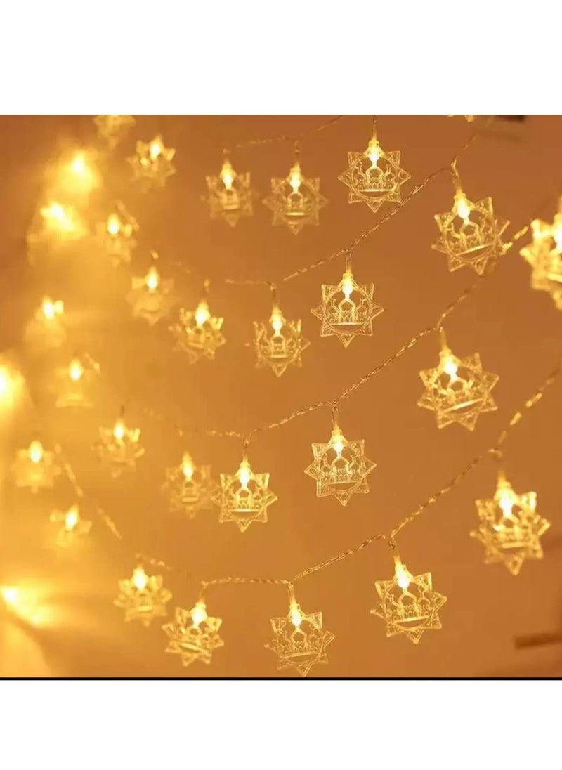 Generic Ramadan Decoration LED String Lights Palace Design Battery Operated Indoor Outdoor Twinkle Lights 3 Meters 20 Leds 