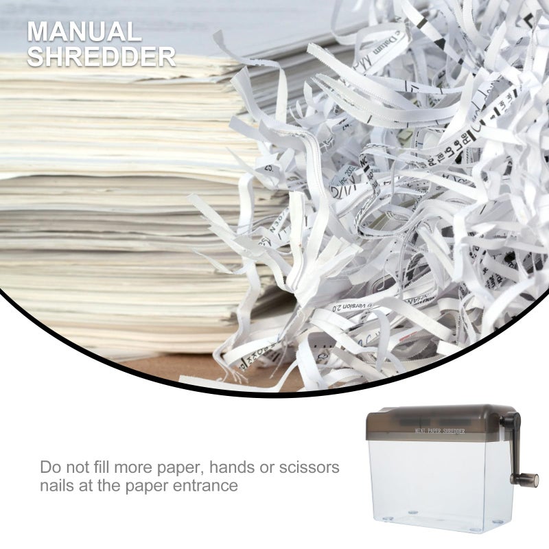 Mini Hand Paper Shredder A6 Desktop Manual Document Cutter Portable For Office Home Use - Image 5
