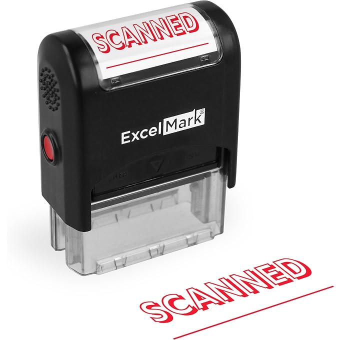 ExcelMark Self-Inking Rubber Stamp (Scanned)