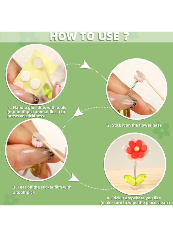 5 Pcs Daisy Cute Car Decor for Women,Mini Resin Flower Rear View Mirror Accessories with Spring Funny Decorations for Car Interior Computer Desk Dashboard Ornament - Image 3