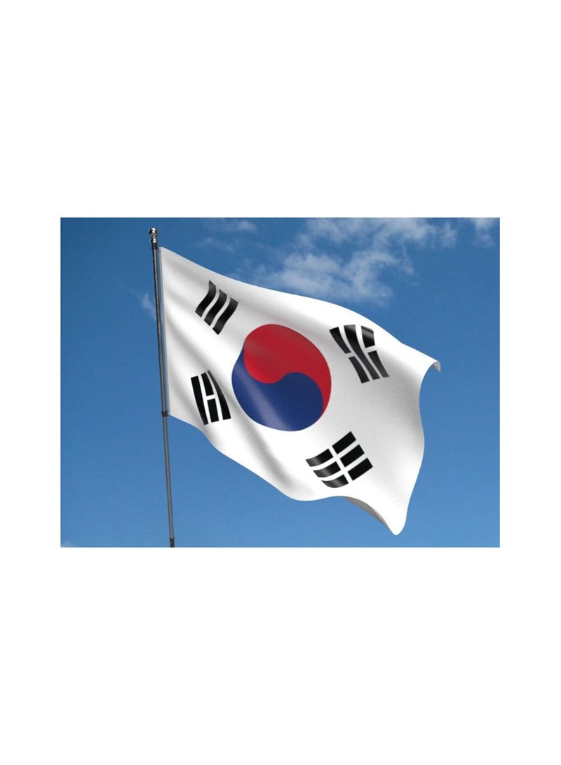 Romario AFC 2019 South Korea Flag Vivid Color And UV Fade Resistant, Lightweight, Show Support at Sporting Events and Other Celebrations, All Around Stitched - 96X64cm - Image 2