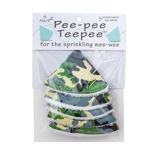 Beba Bean Pee Pee Teepee Camo Green 5 Pieces Baby boy Pee Shield Babyboy Essentials peepeeeteepee Baby boy Diaper Cover for Boys Teepee Pee Shield Pee Covers - Image 2