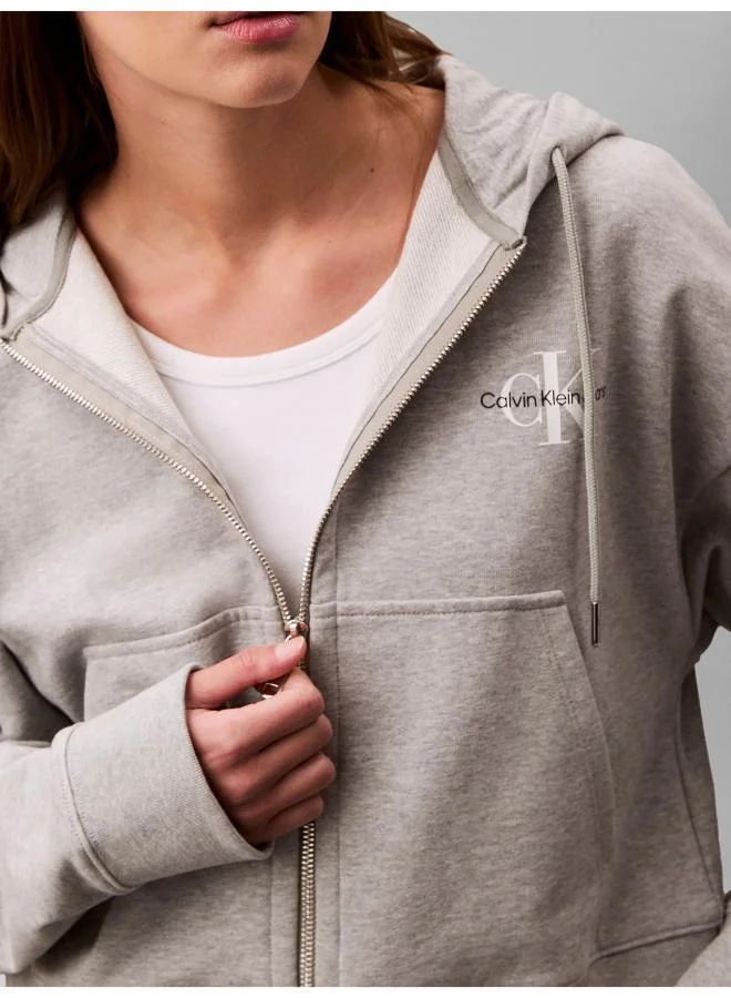 Calvin Klein Jeans  Monologo French Terry Hoodie for Women | Best Price UAE