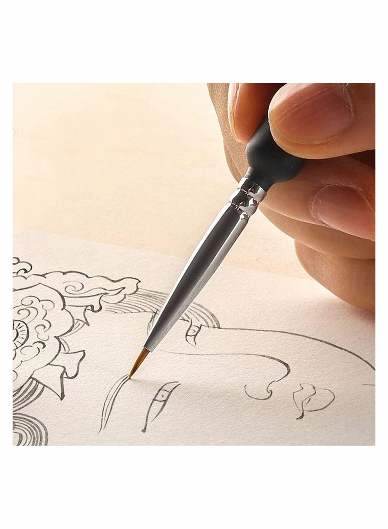 Y&D 6 Pcs Detail Paint Brush Set Miniature for Acrylic Gouache Watercolor Oil Painting Supplies Artist  - Image 3
