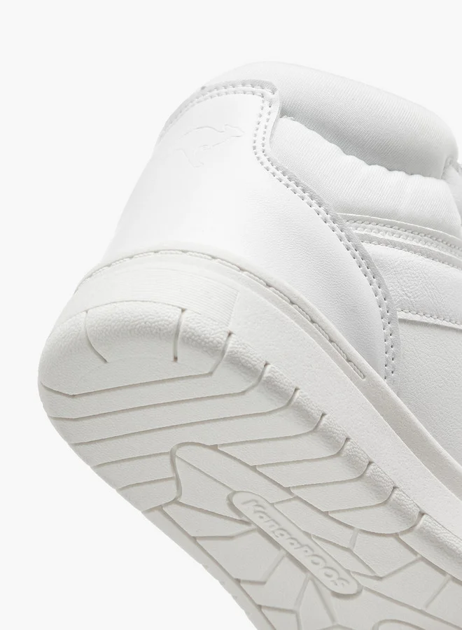 kangaROOS Boys' Panelled High Top Shoes with Hook and Loop Closure