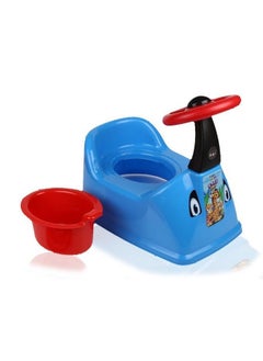 Nabhya Toilet Trainer Baby Potty Seat Ferrari Car Designed With Removable Bowl & Closing Lid (Blue)  - Image 2