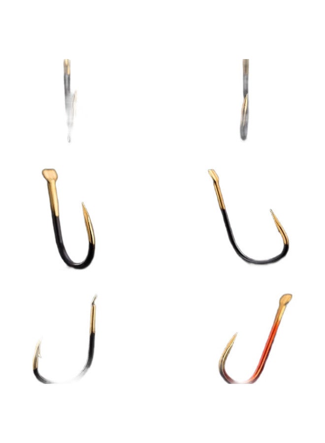 Simago Loose Fish Hooks, Large Hook With Slot, Yizuo Xingdong Hook Without Barbs, Qianyou Sleeve Hook, Stream Fishing Tackle Accessories, Powerful Black Pit Yiseni Hook With Barbs, Size 5 - Image 2