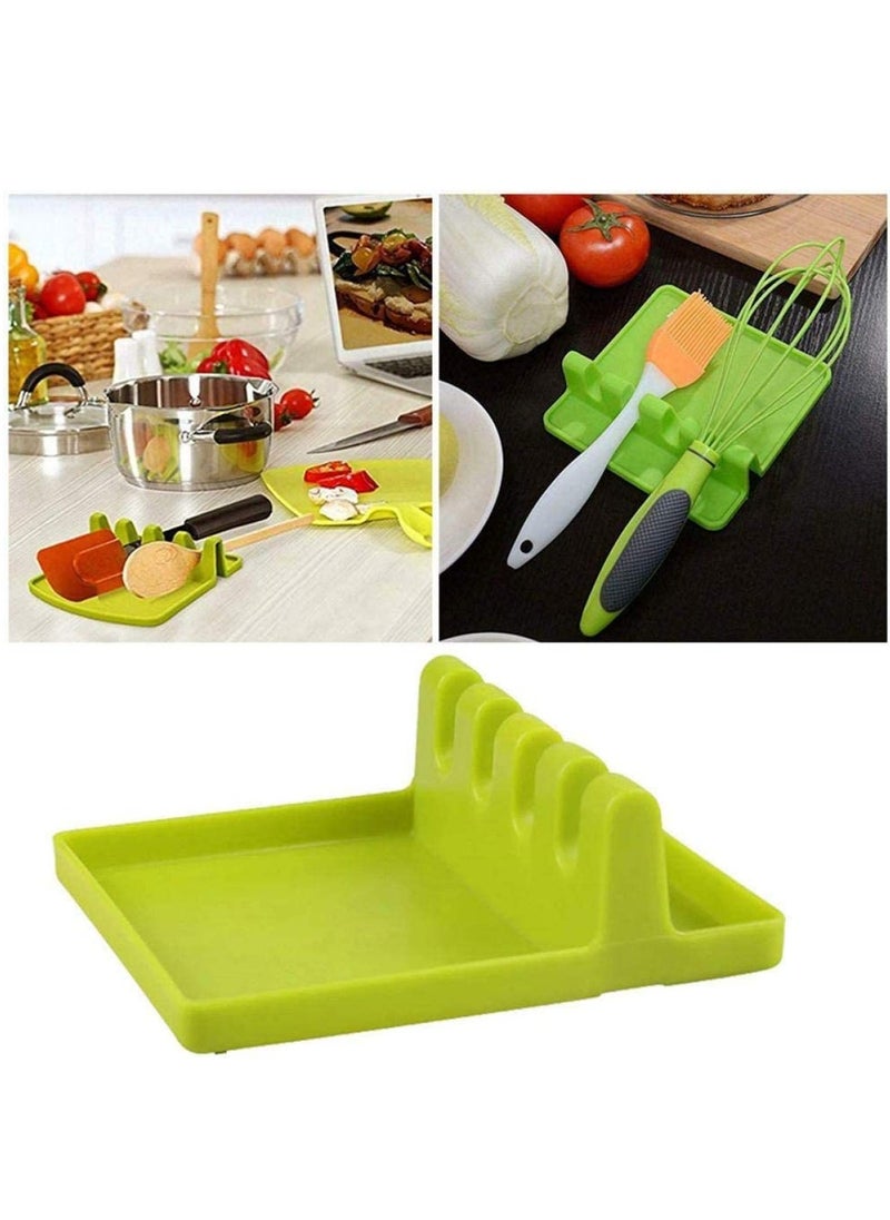 KASTWAVE 2 PCS Spoon Rest, Silicone Kitchen Utensil Rest Ladle Spoon Holder Utensils Holders for Kitchen Counter or Stove Top, Drip Catcher for Resting Cooking Spoons or Utensils  - Image 4