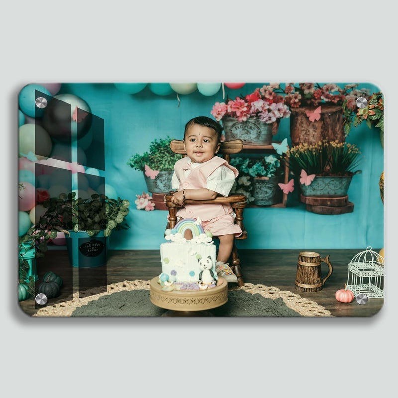 Print Uphaar Print Uphaar Personalized Waterproof UV Printing Acrylic 5mm Photo Frameless Picture Customised Gift For Wedding Birthday Anniversary Special Moment Horizontal 18X24 Inches  - Image 1