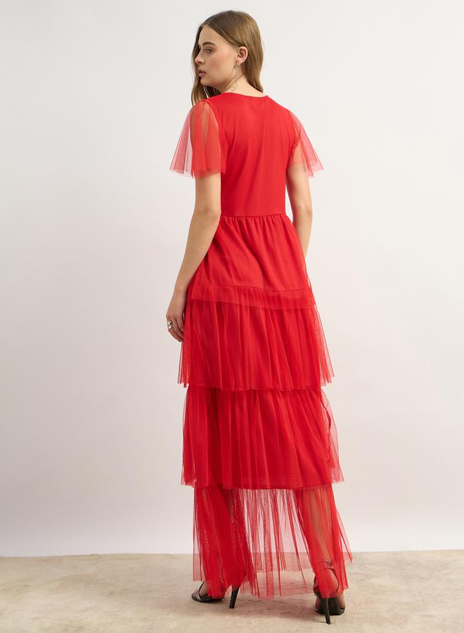 Styli Tiered Tulle Dress - Image 5