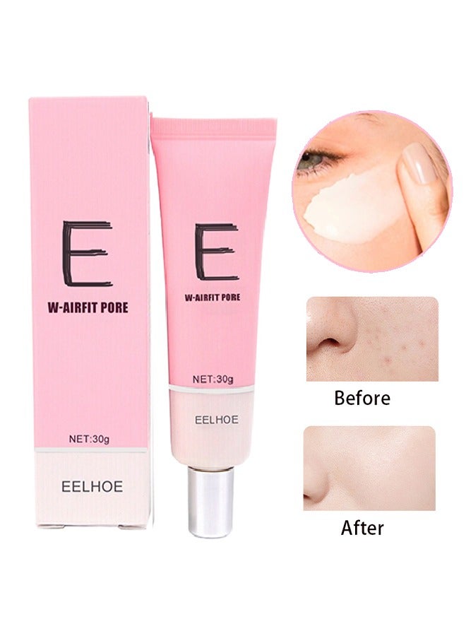 إيلهو خافي عيوب مكياج مرطب خفيف المسام ، كريم ما قبل المكياج ، مسام خافي العيوب غير مرئية ، كريم عزل المسام ، كريم عزل المسام المسام ، ترطيب دائم لجميع البشرة الوردي - Image 1