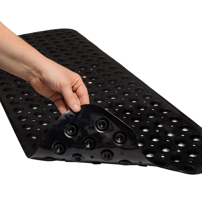 TAGPR Door mat Bathroom mats Anti Slip for Entrance Floor Foot Skid Bathtub Bath Shower Suction Cups (Black 100 X 40) - Image 5