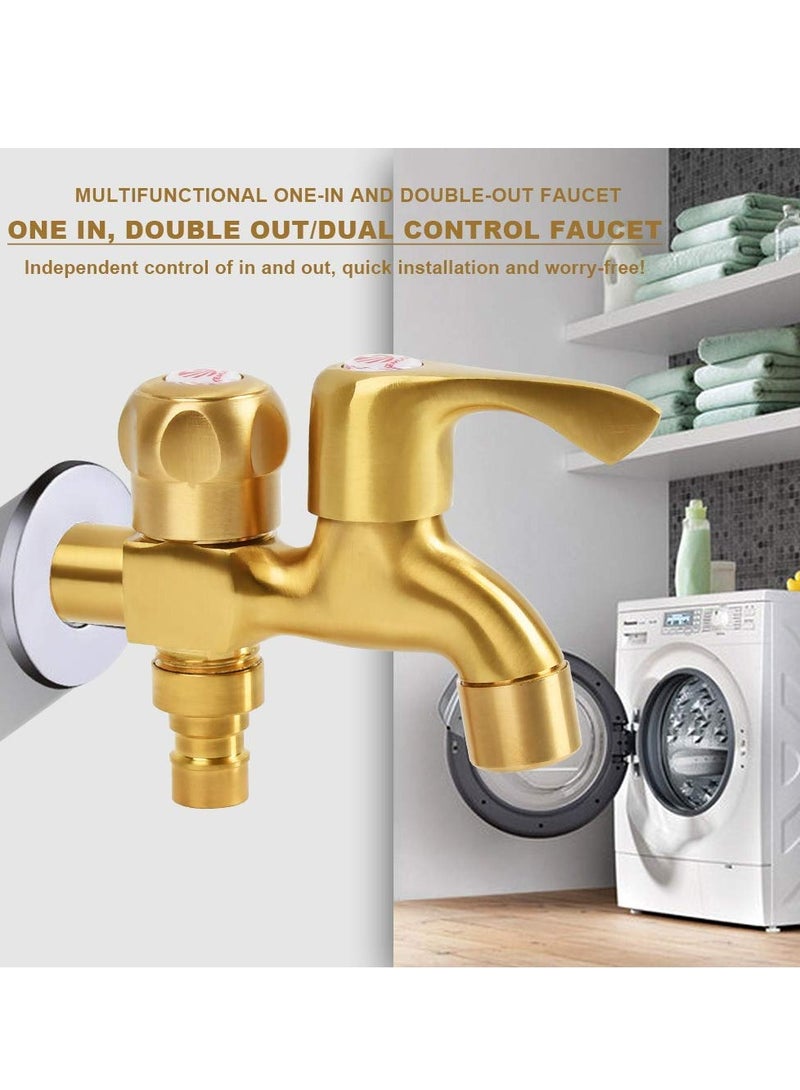 KASTWAVE Brass Hose End Tap, Outdoor Garden Tap Kit, Brass Water Bib Tap Outside Tap Kit, Allotment Tap, for Outdoor/Indoor Use, Convenient Water Access - Image 4