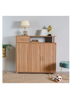 DANUBE HOME Beak 30 Pair Shoe Cabinet Modern Design Furniture Wooden Shoe Organizer For Entryway Hallway Living Room Made In Malaysia Shoe Storage Rack L120xW40xH115 cm Dark Brown  - Image 2