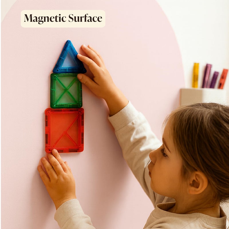 Orelle MagicWall | Magnetic Arch Wall Decal â€“ Repositionable & Renter-Friendly | Peel & Stick Magnetic Wall Decal Chalkboard | Playroom Essentials | Large 24 x 39â€ | Pink - Image 3