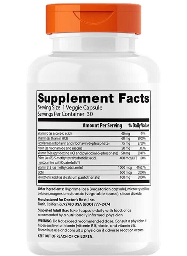 Doctor's BEST Fully Active B Complex 30VC  - Image 2
