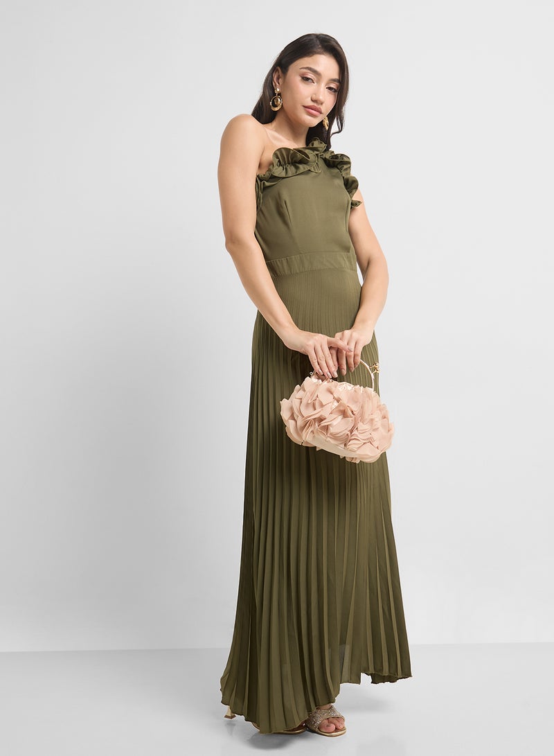 ELLA One Shoulder Ruffled Neck Dress  - Image 4