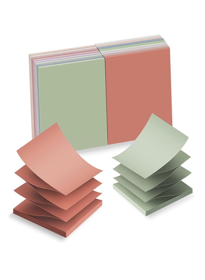 GINCEVHY 12 Pads Pop Up Sticky Notes, 3x3 Refills Accordion, 54 Sheets/Pad - Image 1