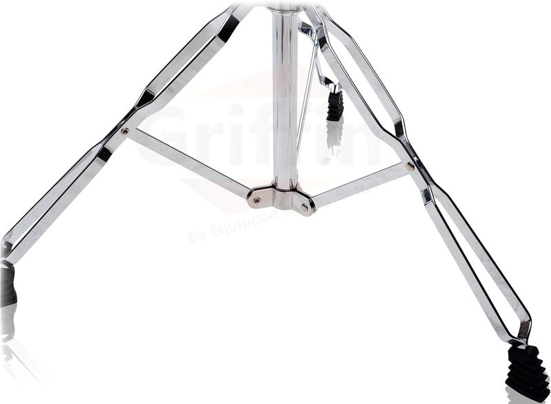 Griffin Double Tom Drum Holder Stand with Cymbal Mount (Percussion TiltPro X Edition) – Adjustable Drum Hardware with Tripod Legs for Standard Cymbals - Image 1