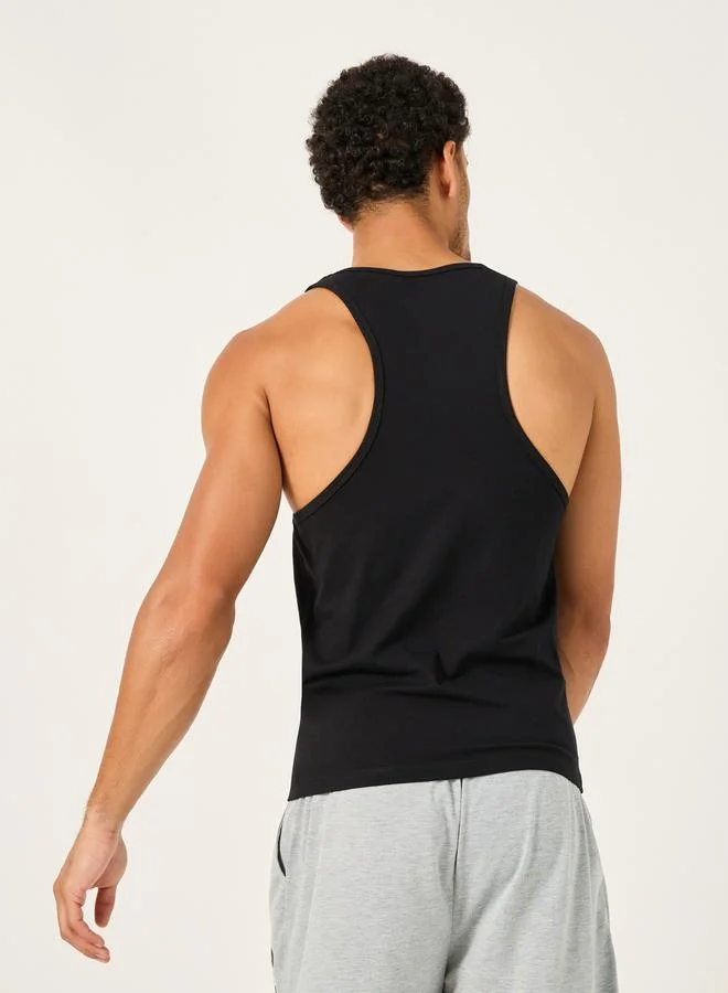 Styli Set of 2 - Racerback Cotton Stretch Scoop Neck Vest