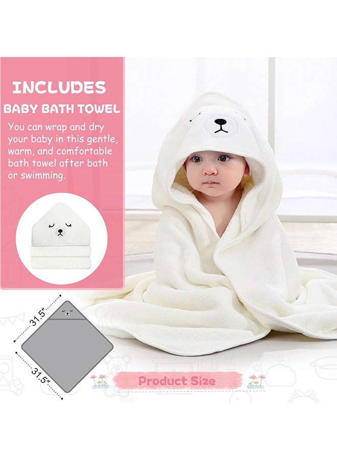 ميكسد حوض استحمام أطفال قابل للطي مع مقياس حرارة - هدية مثالية للمواليد الجدد، تصميم صحي مع تصريف المياه - Image 5