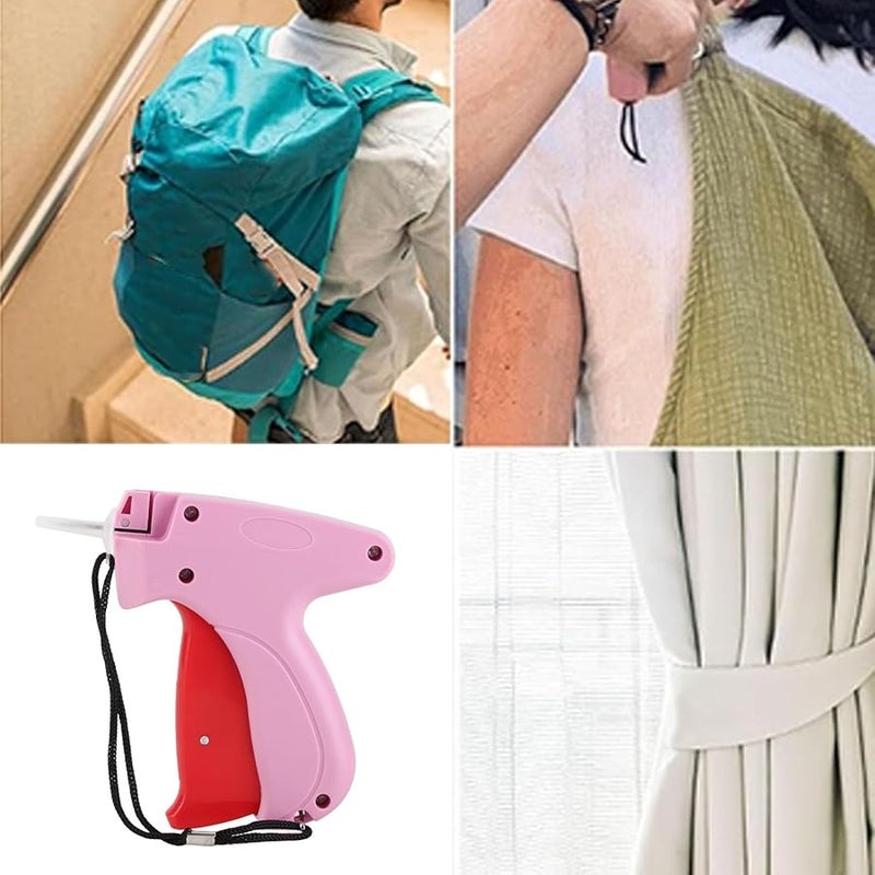 Portable Sewing Machine Hemming Gun Quick Clothing Fixer Stitch Tool Pink - Image 3